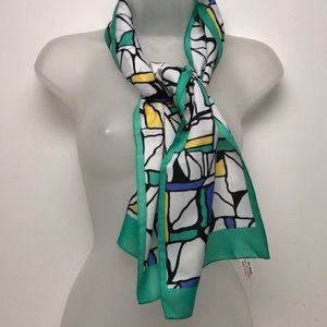 VTG Abstract Elegant Oblong Scarf. Made in Italy.